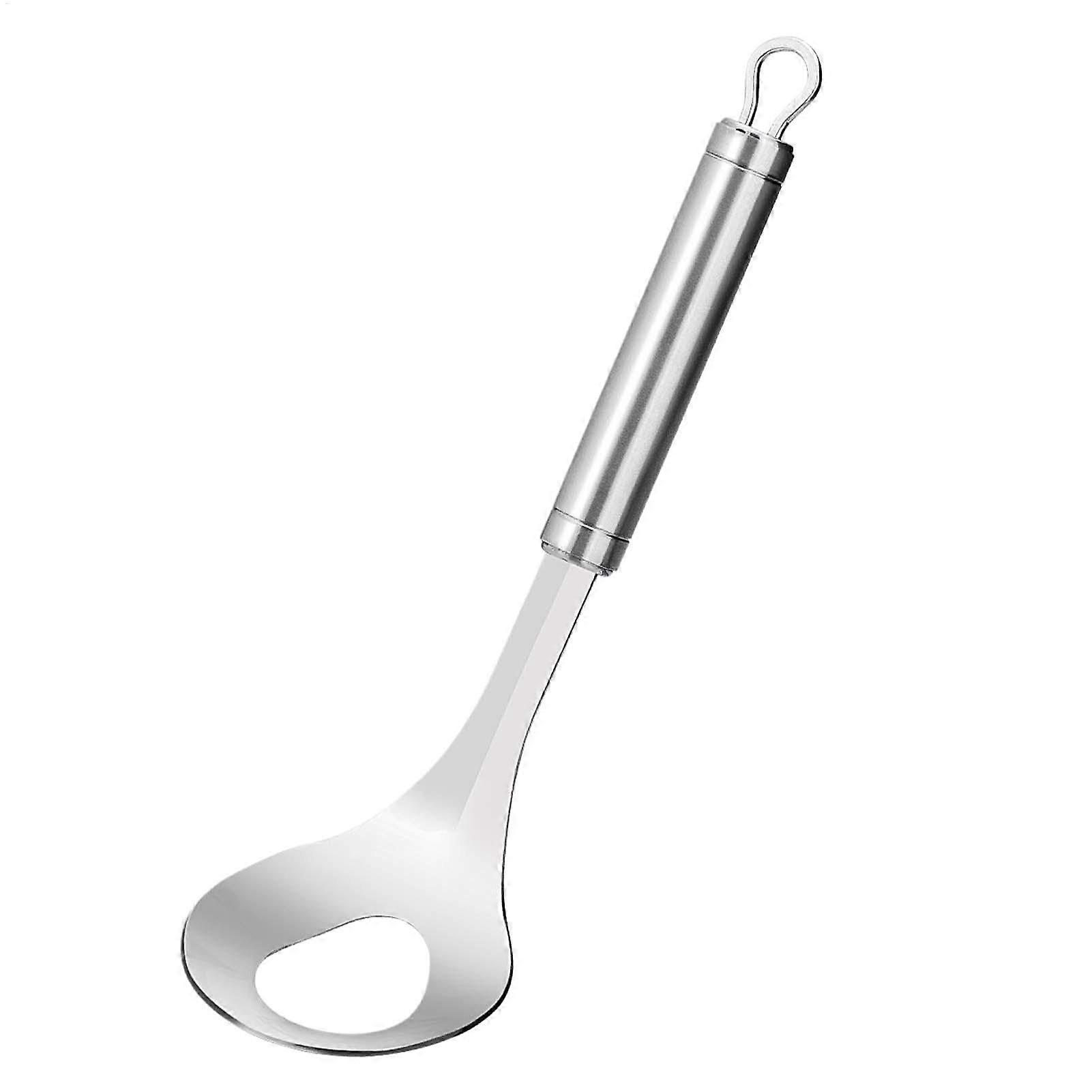Stainless Steel Serving Spoon with Holes Long Handle Meatball Maker for Kitchen Dining
