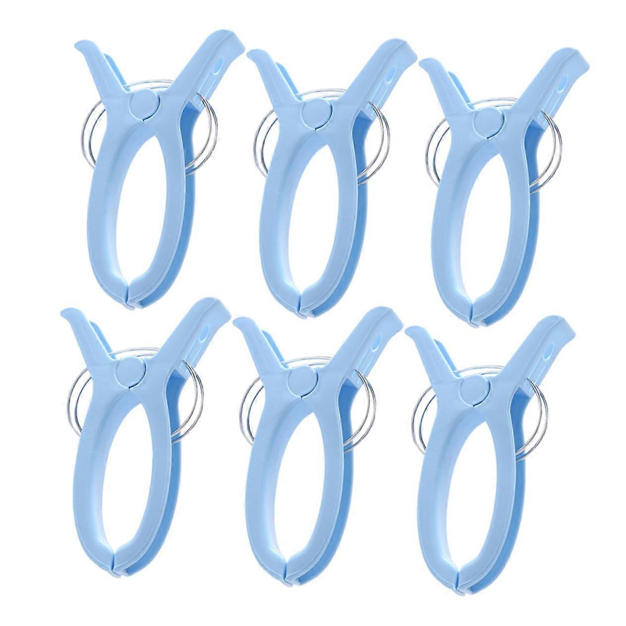 6pcs Large Plastic Clothespins Windproof Laundry Pegs for Outdoor Drying Quilts and Bedding