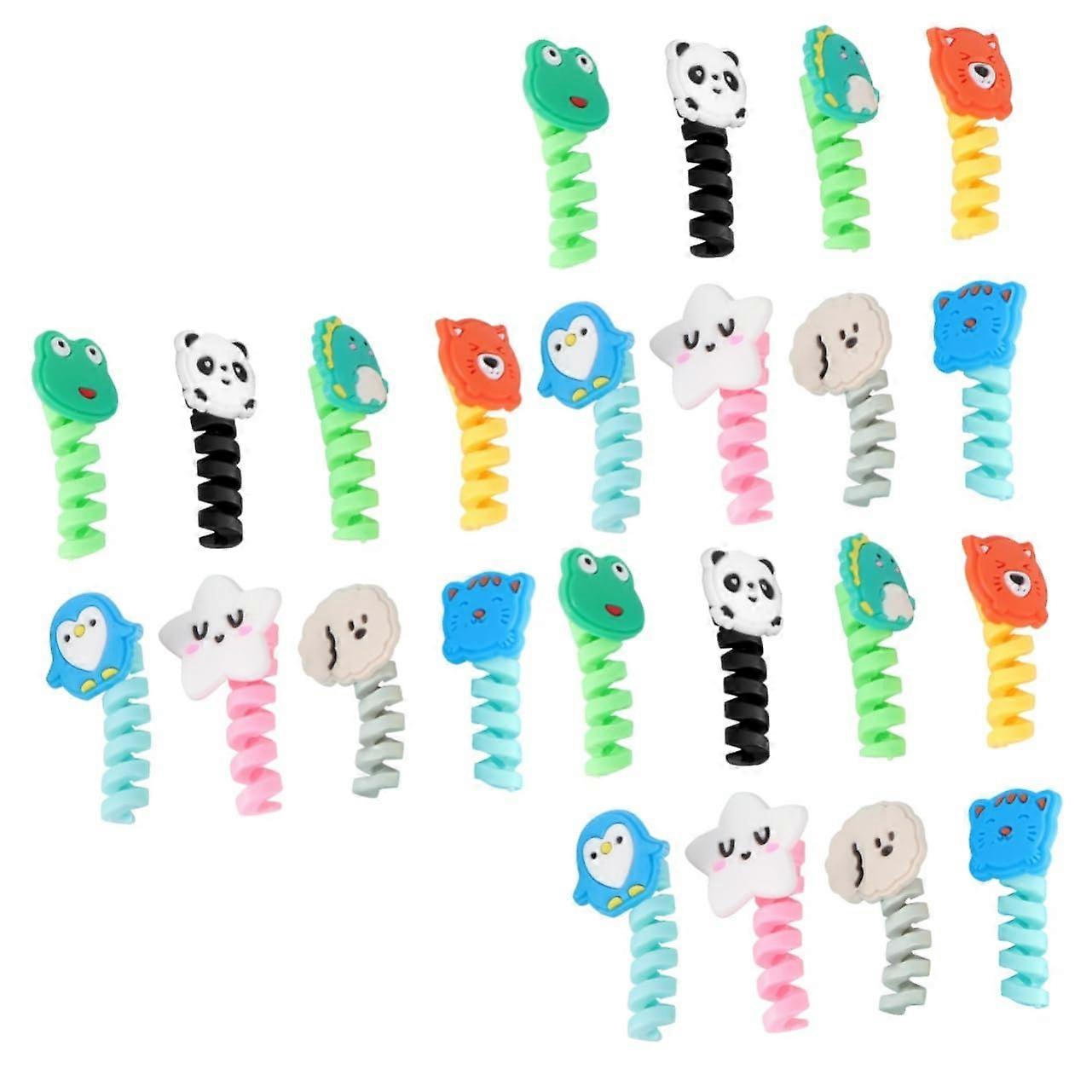 24pcs Silicone Cable Protector for Charging Cables, Flexible USB Cable Saver to Prevent Fraying