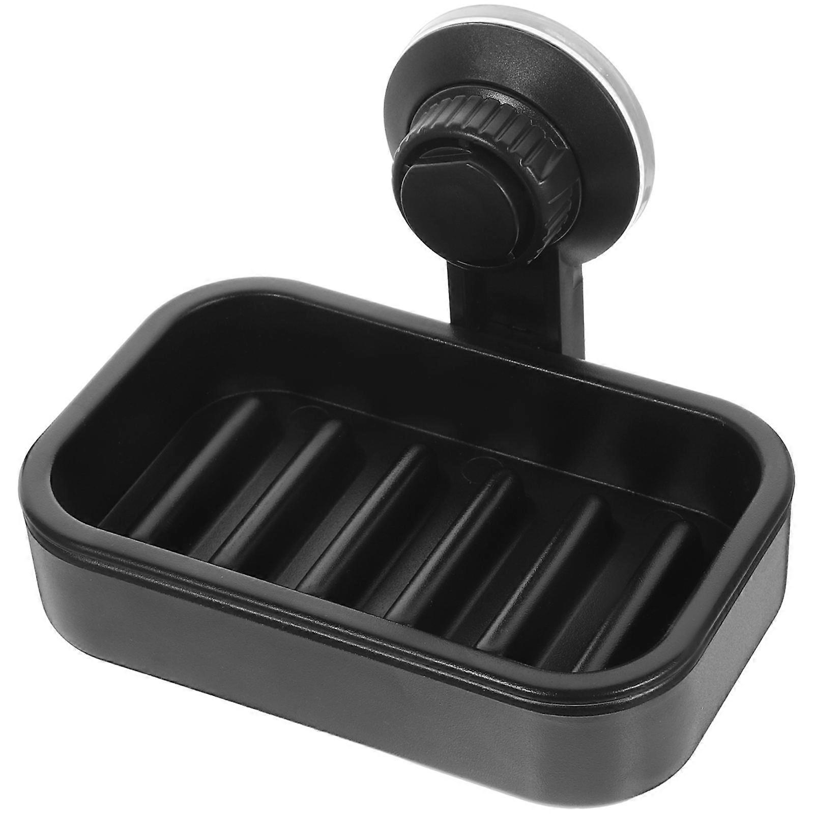 Wall Mounted Soap Dish Holder Suction for Holding Soap Black