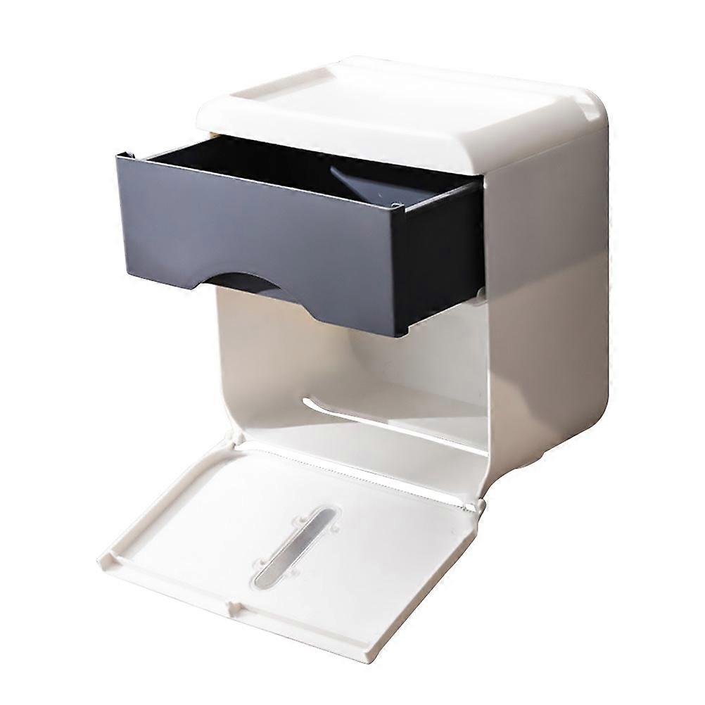 Paper Holder Paper Box with Drawer for Bathroom Storage
