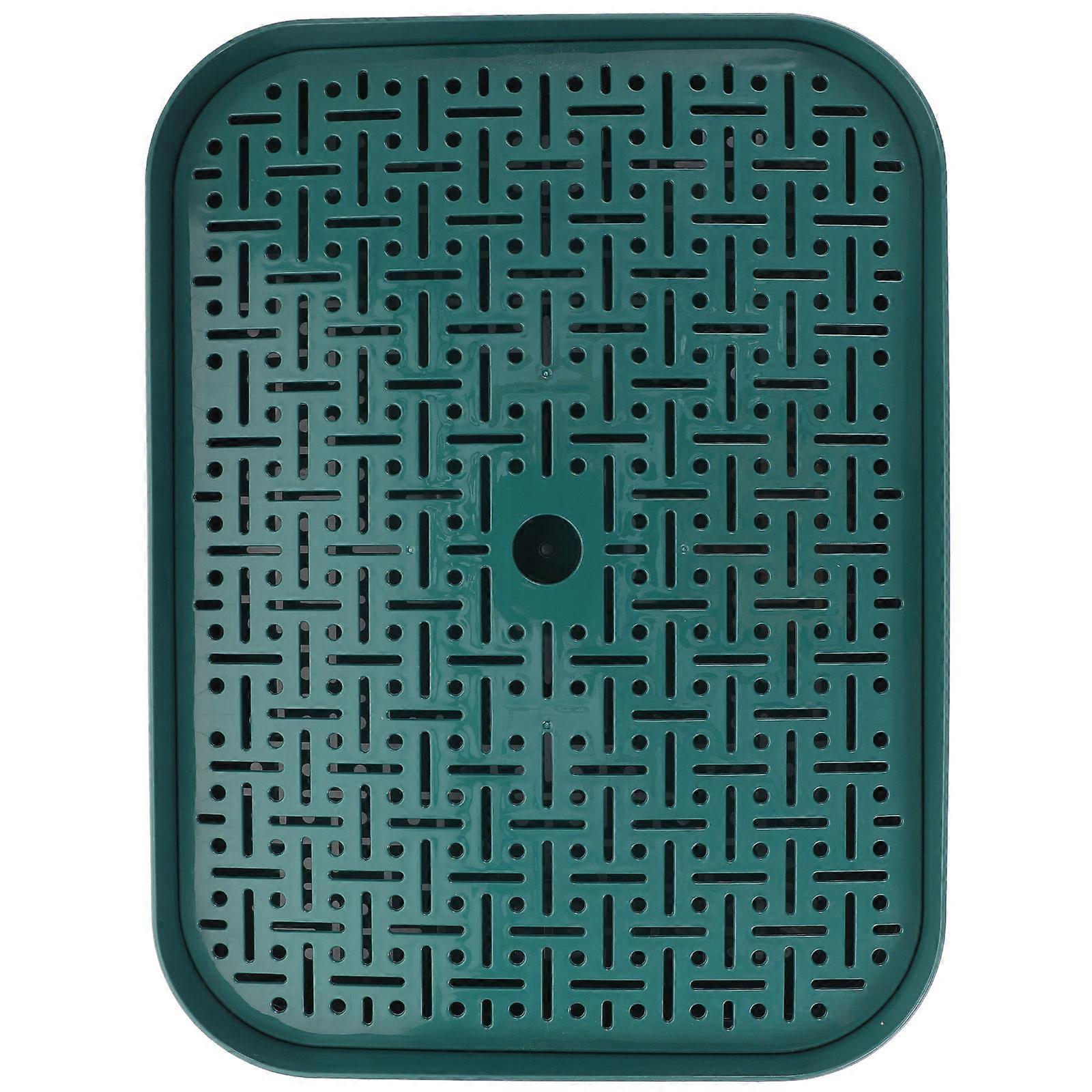 Green Fruit Draining Tray Double Layer Draining Tray for Kitchen Use