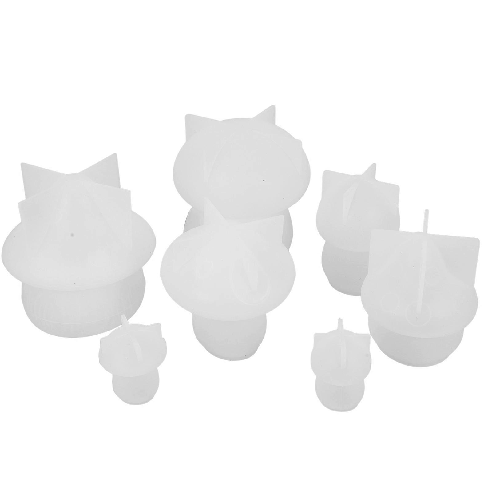 DIY Mushroom Mold Silicone Tray for 7Pcs Plate Casting Mold