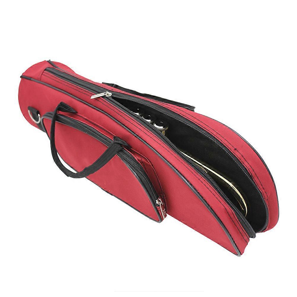 Convenient Red Trumpet Storage Bag for Handheld Wind Instrument Carrying