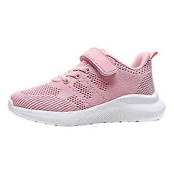 Chaussures enfant, baskets garçon avec bride, chaussures de course respirantes, chaussures de sport décontractées et légères pour enfants, baskets enfant, Z03 rose, 29