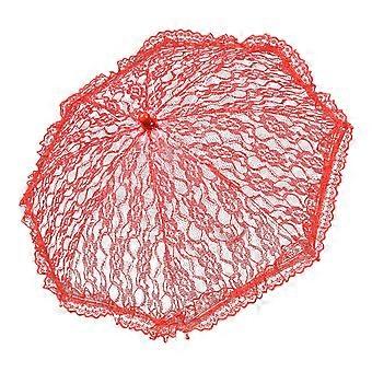 Håndverksblomster blonder broderi paraply for sceneopptreden mini dekorativ paraply dekorasjon