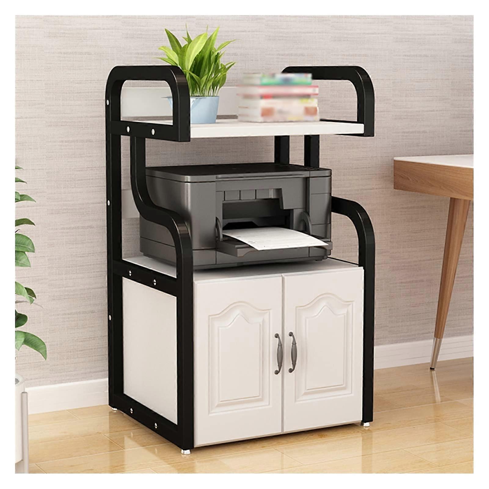 Printer Stand with Storage, 3Layer Adjustable Office Printer Table Desktop Space Organizer Color B