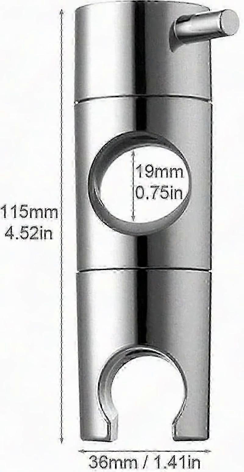 IKEA Shower Holder Replacement, 19mm Adjustable Riser Rail with Mounting Bracket