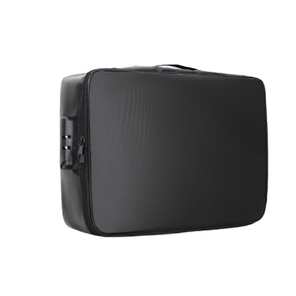 Waterproof Fireproof Document Bag with Lock Comcompatible withtable Handle Portable Passport Case Large Capacity Multi-Functional