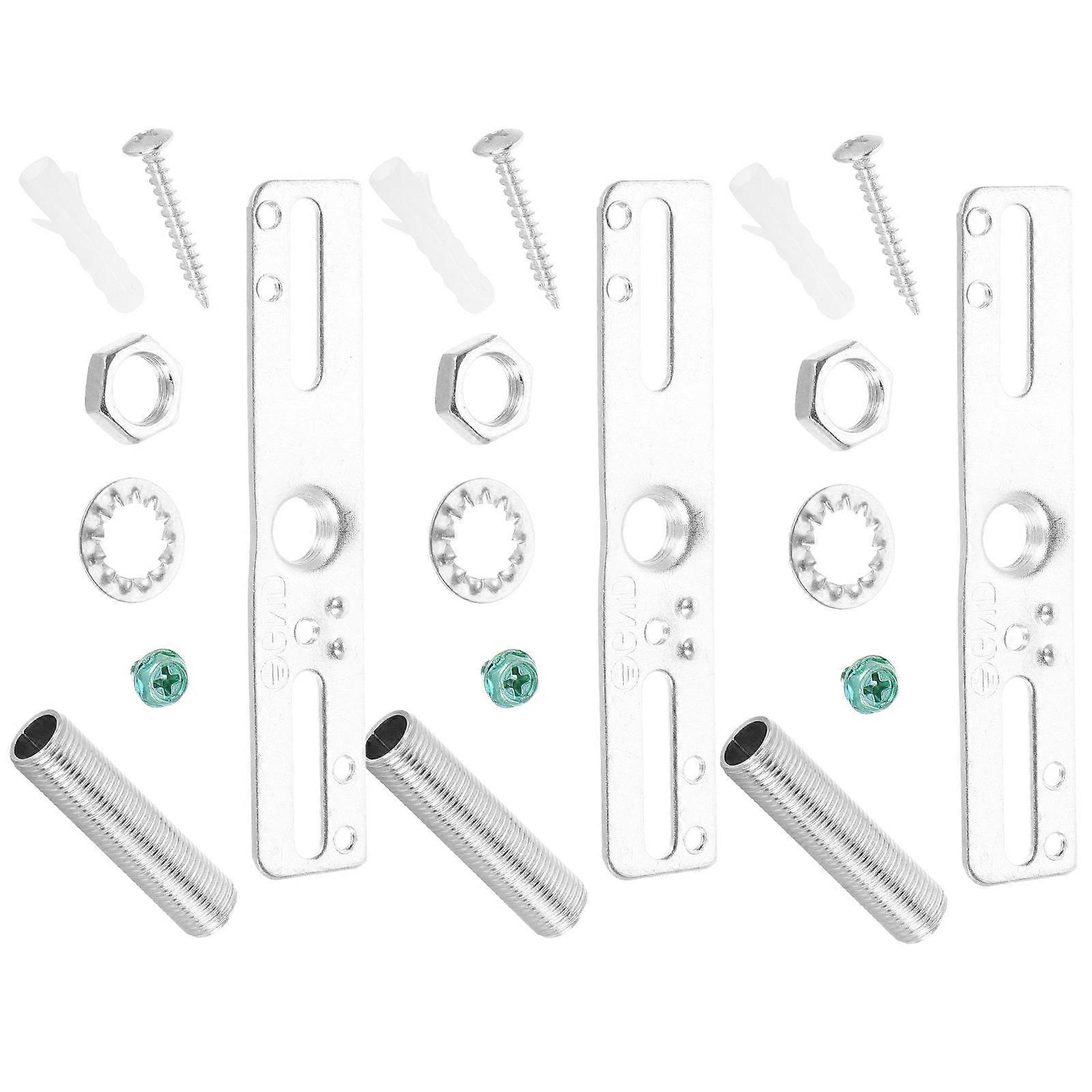 Light Fixture Mounting Bracket Silver Iron for Ceiling Light 4Pcs Kit