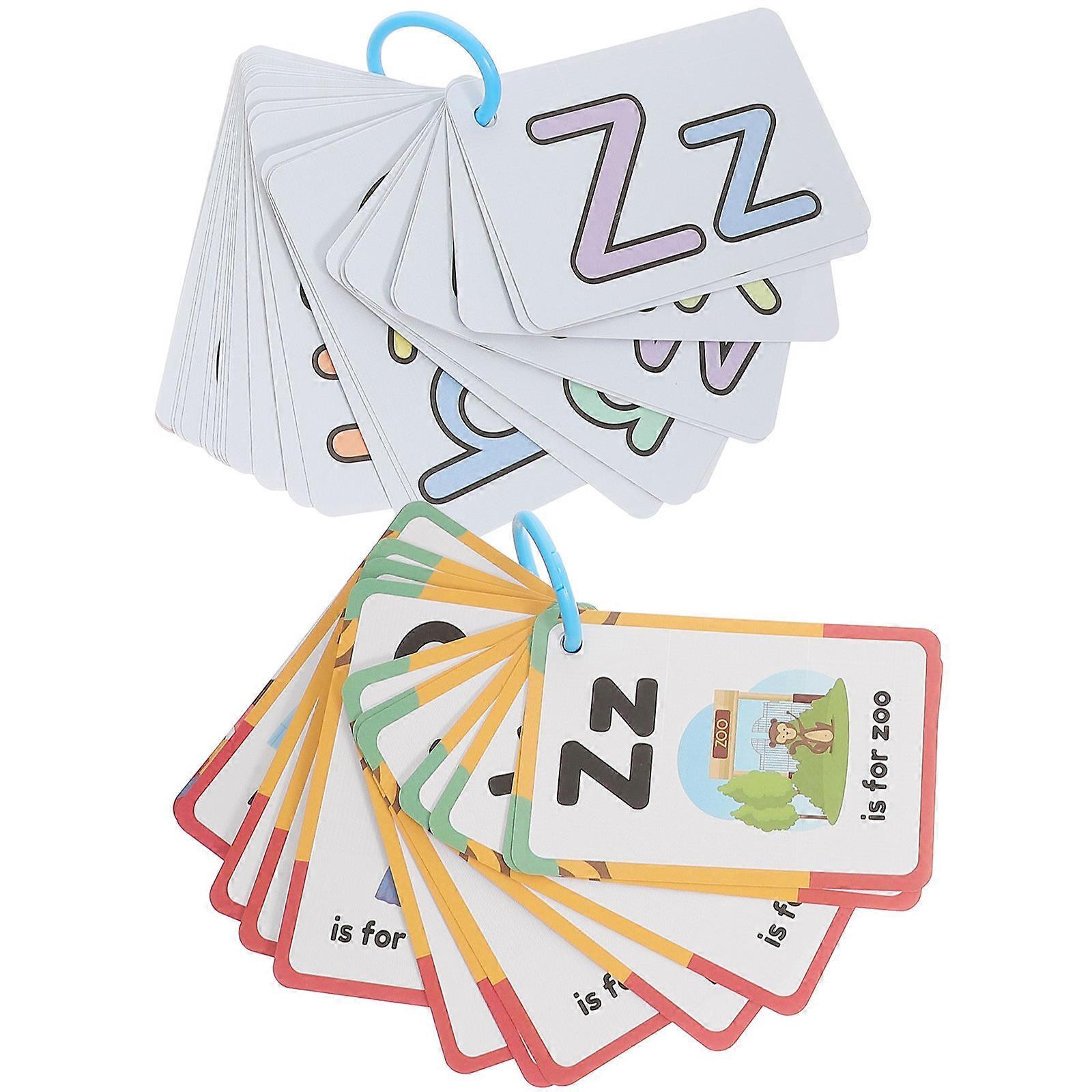Educational Phonics Games for Children Learning 2Sets Flash Cards