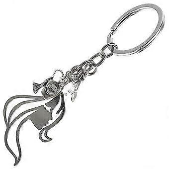 Cute Hairstylist Key Ring Fashion Accessory For Hair Stylist And Cosmetology Students Silver 10.00X3.00X0.50Cm 1Pcs