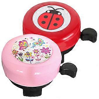 Campanello per bicicletta per bambini, suono forte, con cartoni animati, confezione da 2 pezzi.