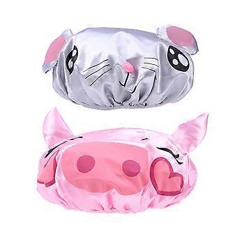 Assorted Color Baby Shower Hat Bathing Hat for Children 2Pcs Set
