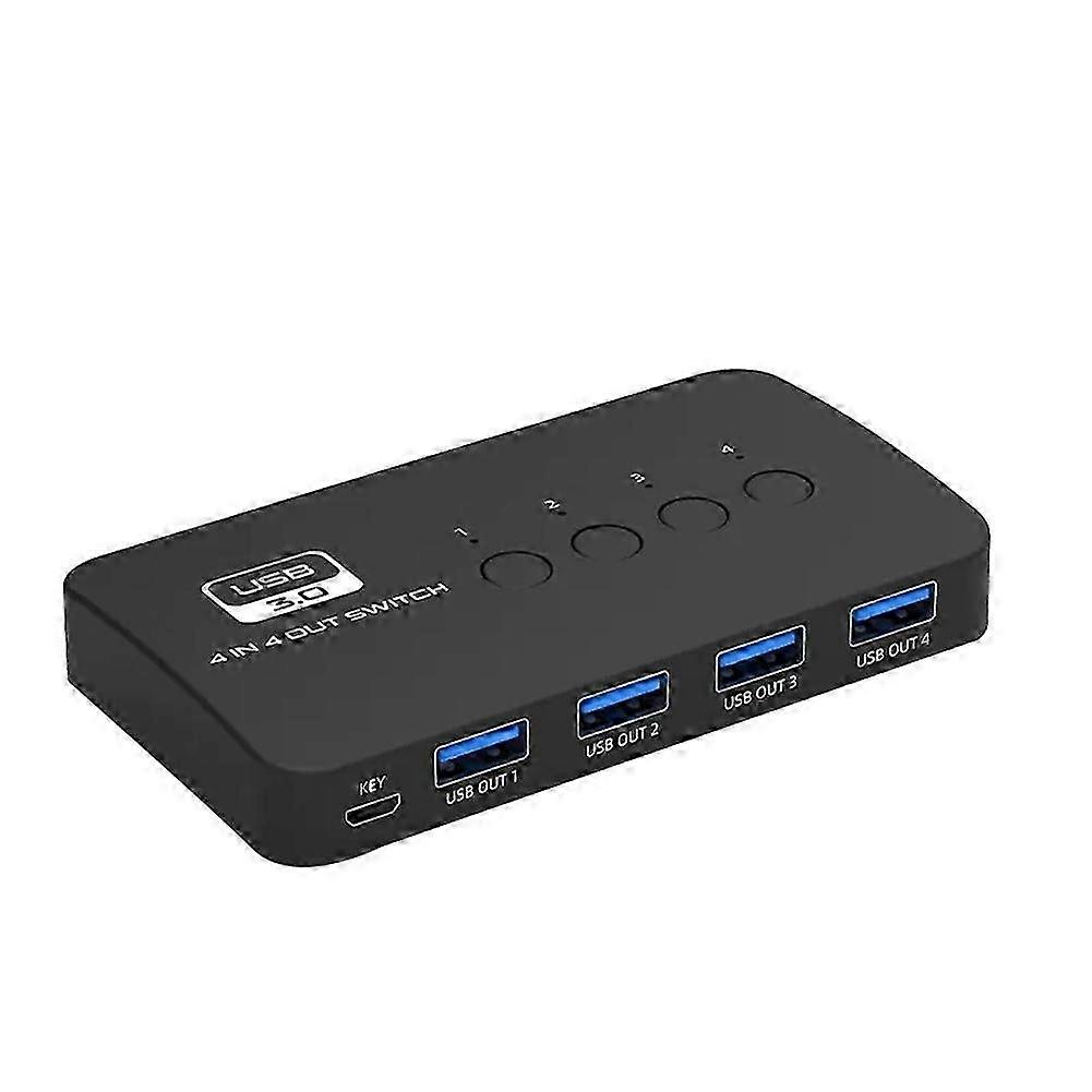 USB KVM Switch Adapter 2 Input 4 Output USB Switch Printer Sharer compatible with Computer Keyboard Mouse Sharer Controller