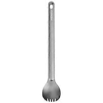 Poignée longue en titane Spork durable Léger Finition mate Ustensile de cuisine de camping Résistant à la chaleur Résistant à la corrosion pour l’extérieur nous