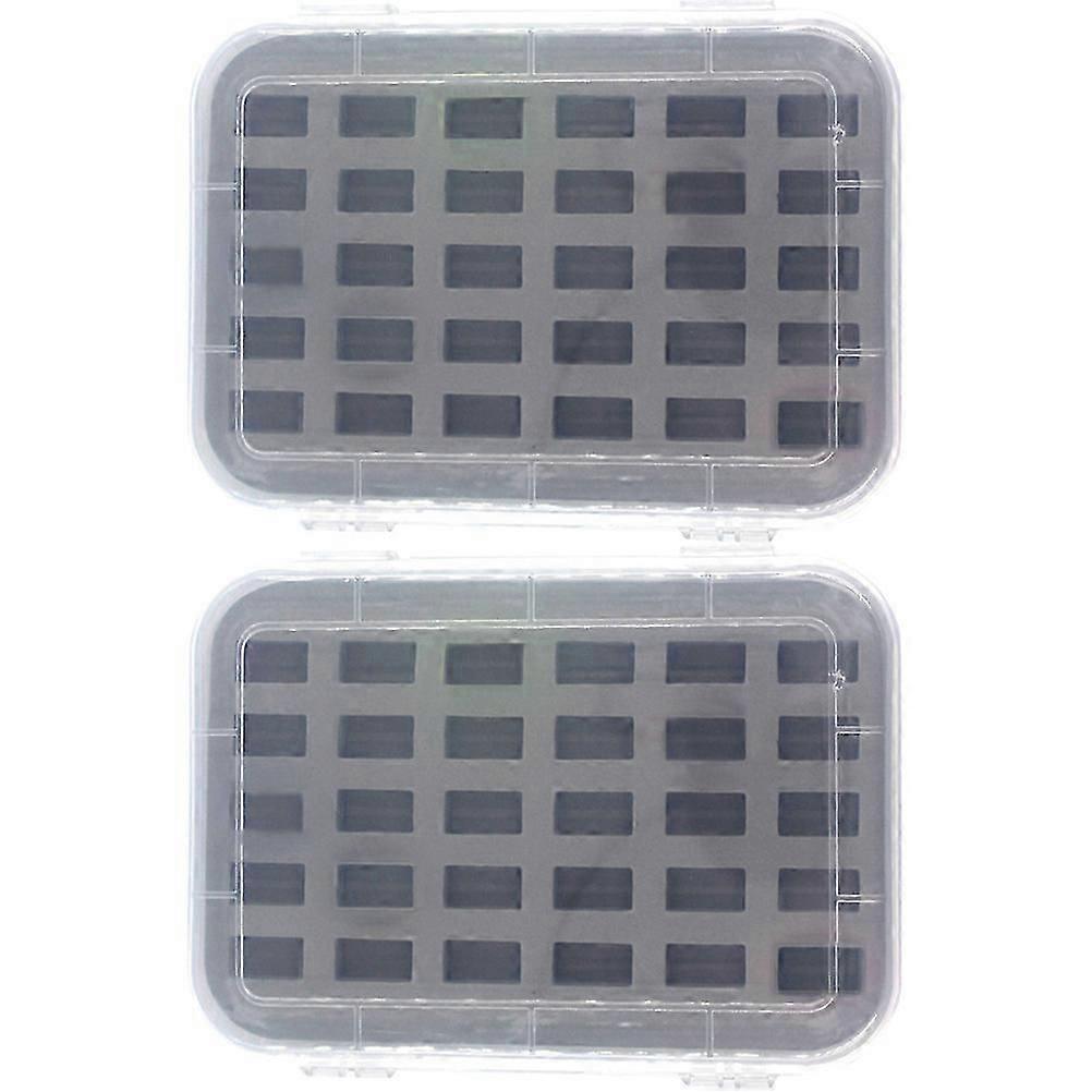Sewing Thread Bobbin Box Plastic Storage Case with Sponge 4Pcs for Home Use