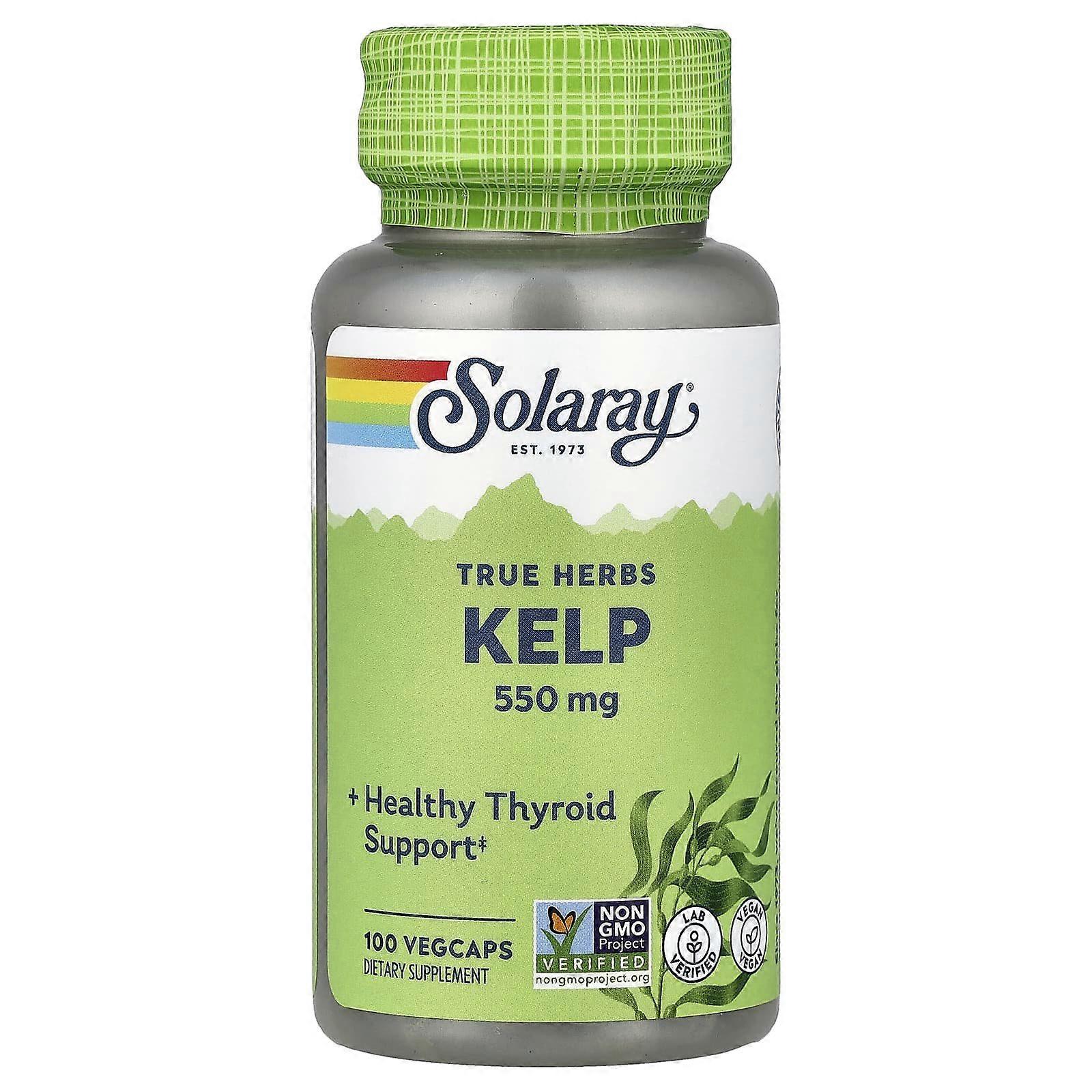 Solaray, True Herbs, Kelp, 100 Vegcaps, 2-Pack