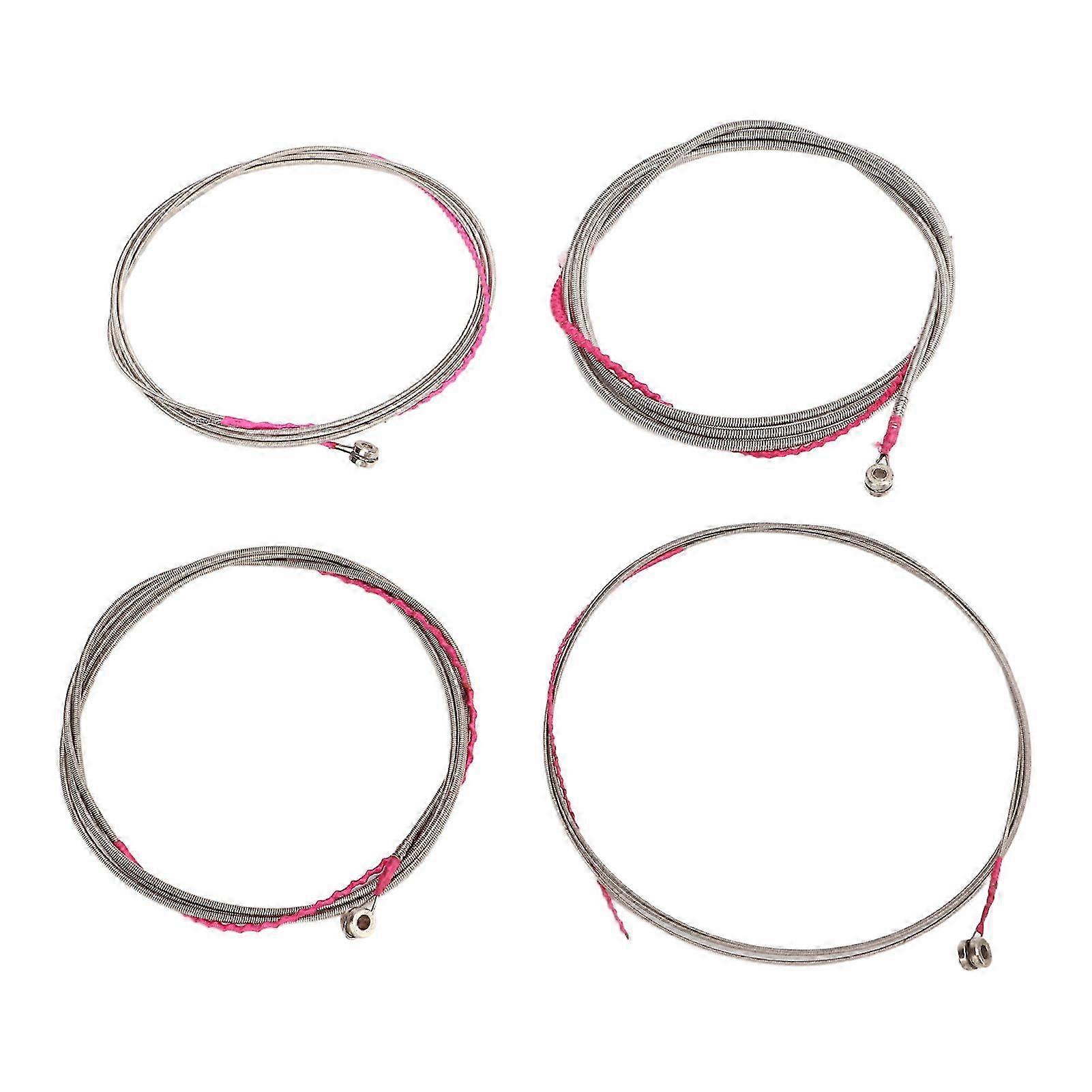 4pcs Bass Strings 4 String Metal Replaceable Decorative Practical Guitar Strings Replacement compatible with Instrument Accessories