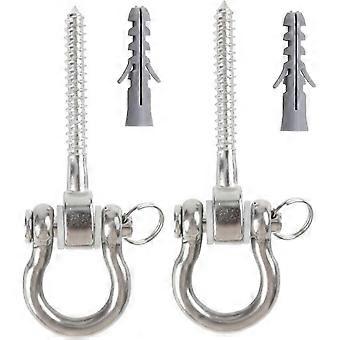 2 Pack Swing Wieszaki Zestaw huśtawek Haczyki M8 Heavy Duty 180 Haki hamakowe ze stali nierdzewnej 1800LB Pojemność do worka z piaskiem Worek treningowy Yoga Hamak Chair (O-
