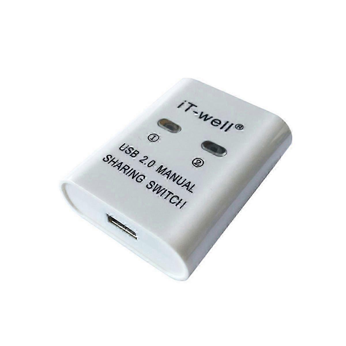 USB Printer Switch HUB 2 Port Printing Switcher Box 2 Input 1 Output Cable Splitter for 2 Computers