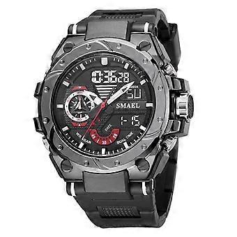 Quartz Watch For Men Wristwatches Watcholorful Red Bracelet 50M Waterproof Alarm Clock Analog Digitals 8060 Sport Watches