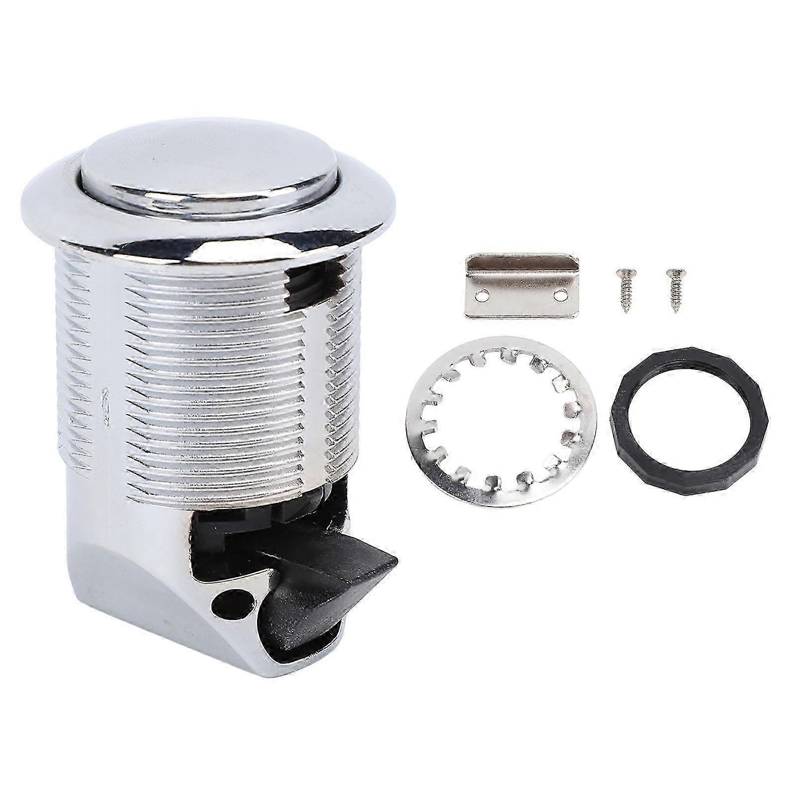 Embedded Type Push Button Latch Lock Chrome for RVs Yachts Enhanced Security Keyless Entry