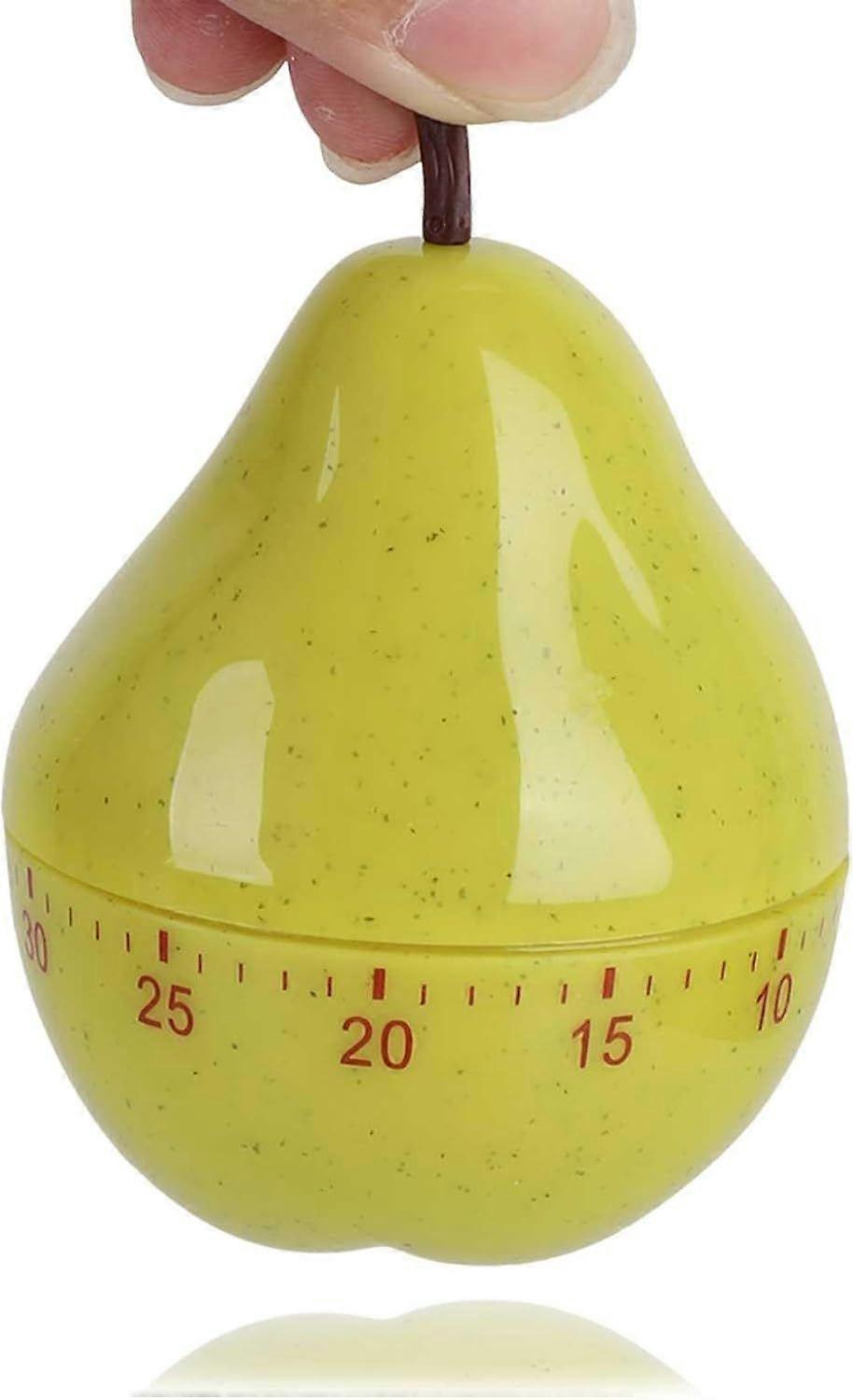 Mechanical Kitchen Timer, Cartoon Timer, Cartoon Kitchen Timer, Pear-Shaped Timer Up to 60 Minutes