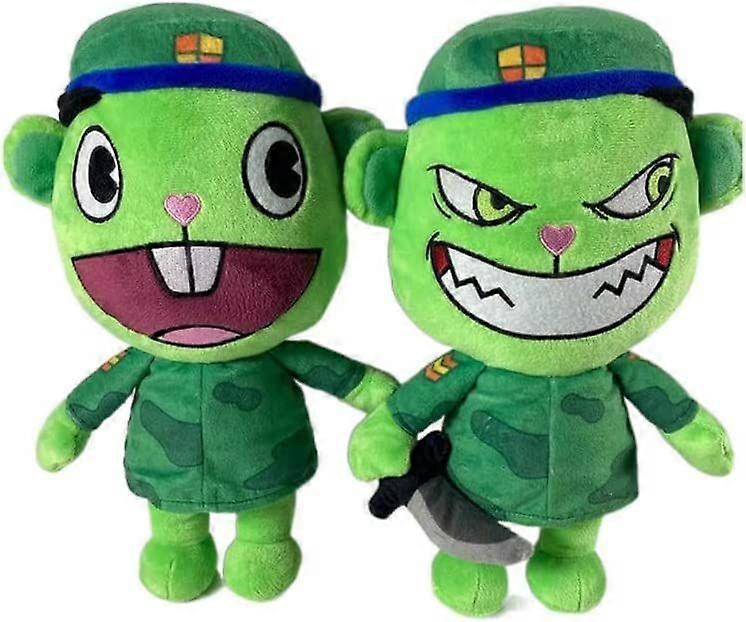2pcsハッピーツリーフレンズぬいぐるみフリッピーとフリッピー