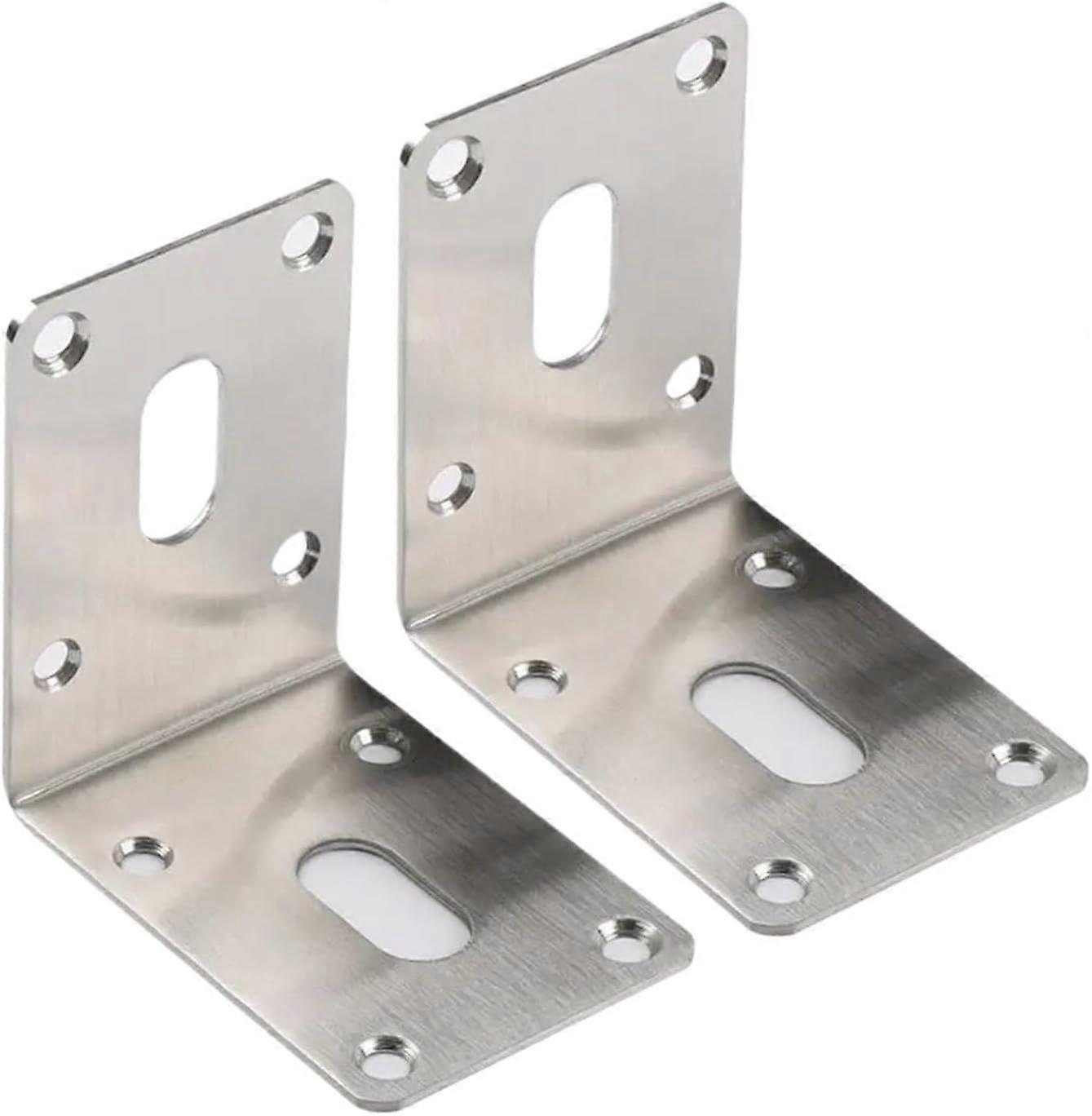 Stainless Steel Hardware Reinforcement, Anti-rust Fasteners, Corner Protector, Code Brackets, Support Corner Protection, 2pcs(Size 1)