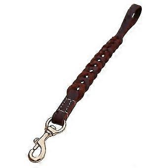 Short Dog Leash Real Leather One Step Traction Belt Explosion Proof Pet Walking Training Leads