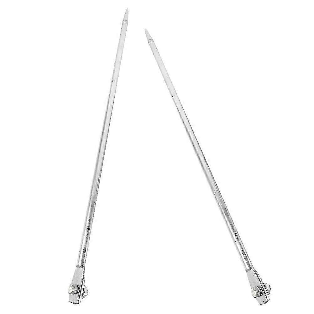 2Pcs Portable Iron Ground Rod Set Ground Post Pin