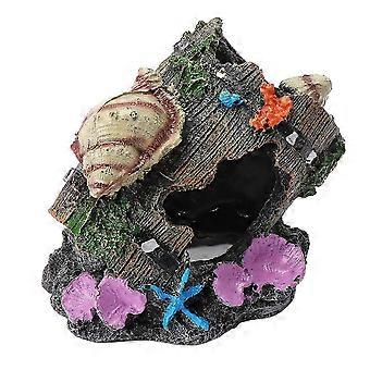 Resin Fish Tank Ornament Hiding Cave Craft, Aquarium Decor for Fish & Reptiles