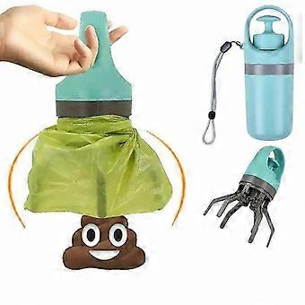 Bärbar bajsskopa med inbyggd påsedispenser Lättvikt kloavfallsplockare för hundar Pet Cleaner Tool