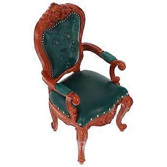 Dark Green Dollhouse Armchair for Miniature Home Decor 1:12 Scale