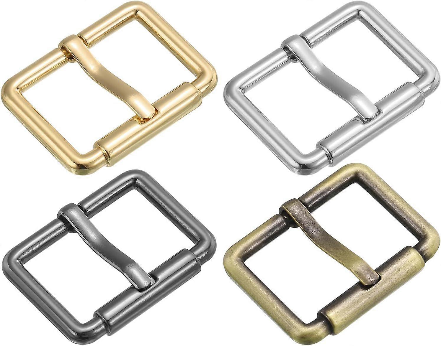 Metal Roller Buckles, Glides Slider Movable Bar Strap Adjuster Rectangle Keeper