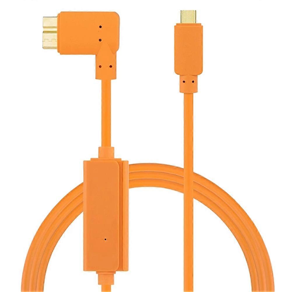 USB-C to 3.0 Micro-B Right Angle Cable, 15Ft