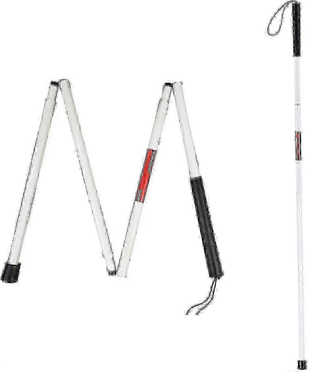 Blind Cane, White Cane, Walking Cane compatible with The Blind, Foldable Blind Cane