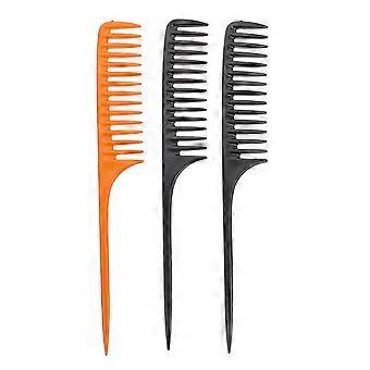 3 stk klipning kam barber pintail kam brede tænder hår vask plast kam