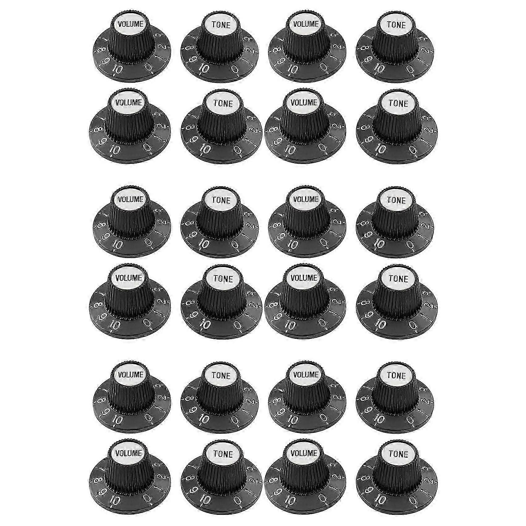 24X Witch Hat Knobs Top Hat Knobs Tone Volume Control Knobs compatible with Electric Guitar Bass Amplifier Effect Pedal