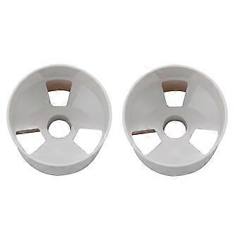 2pcs 2.7cm Aperture Outdoor Golf Training Flagpole Hole Cup Golf Training Aids Three Holes White Plastic Golf Hole Cup