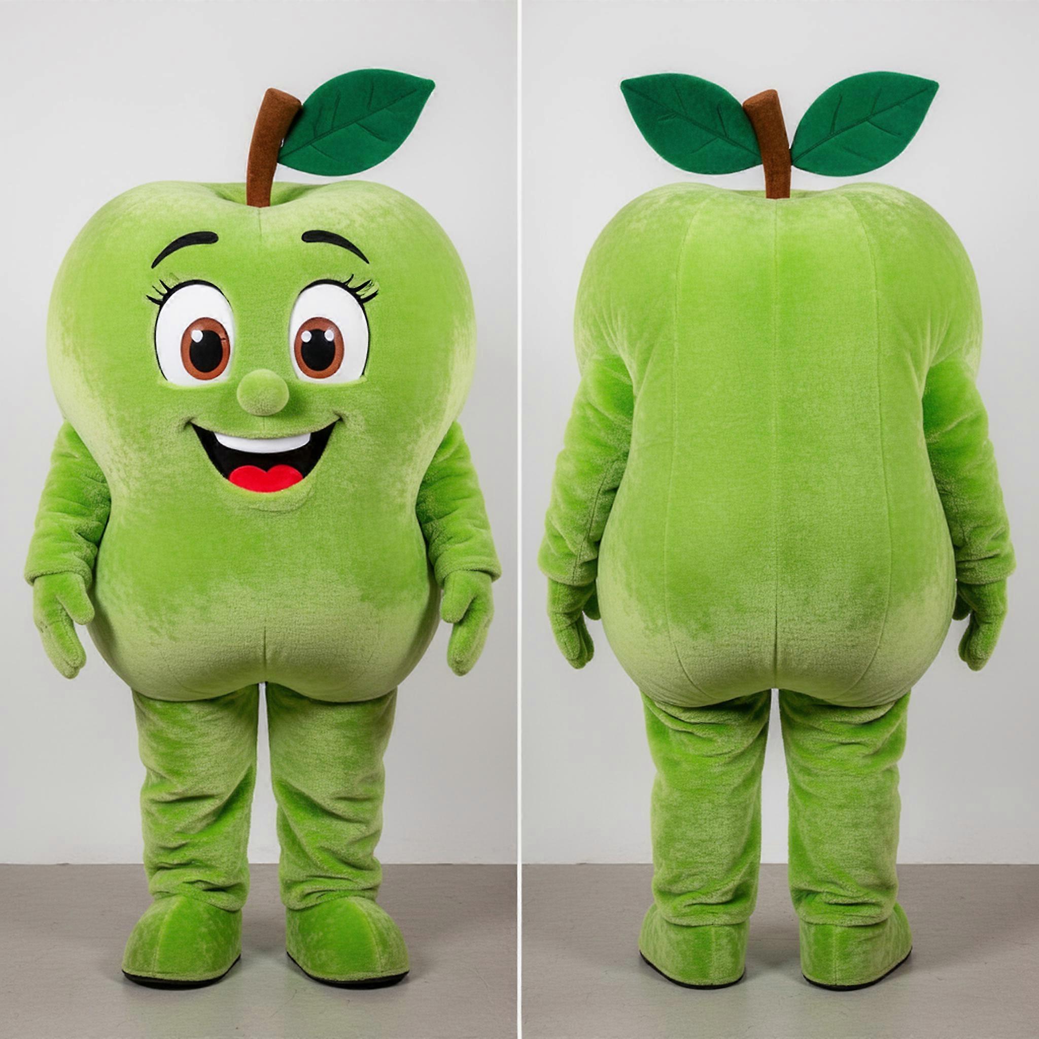MASTICOT Lime Green Rounded Apple Mascot