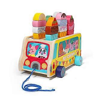 Dessert House Bus Toys Set Non-toxic and Environmental Friendly Early Educational Toys for Toddlers