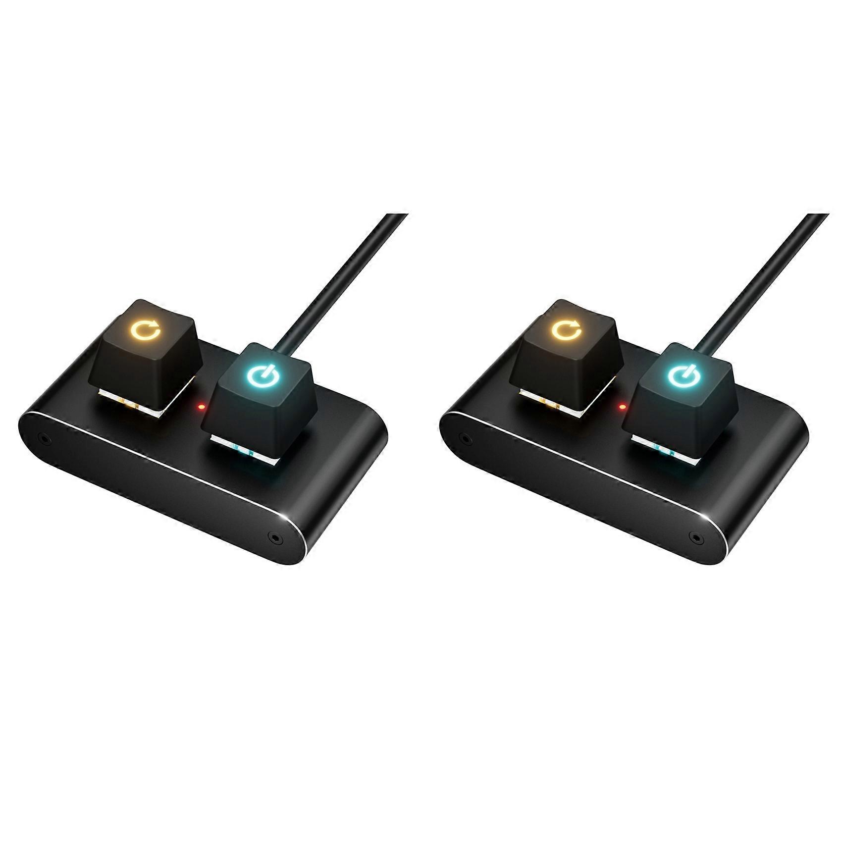 2X Desktop Computer Power Switch PC Motherboard External Start Power On/Off Button Extension Cable with Adapter