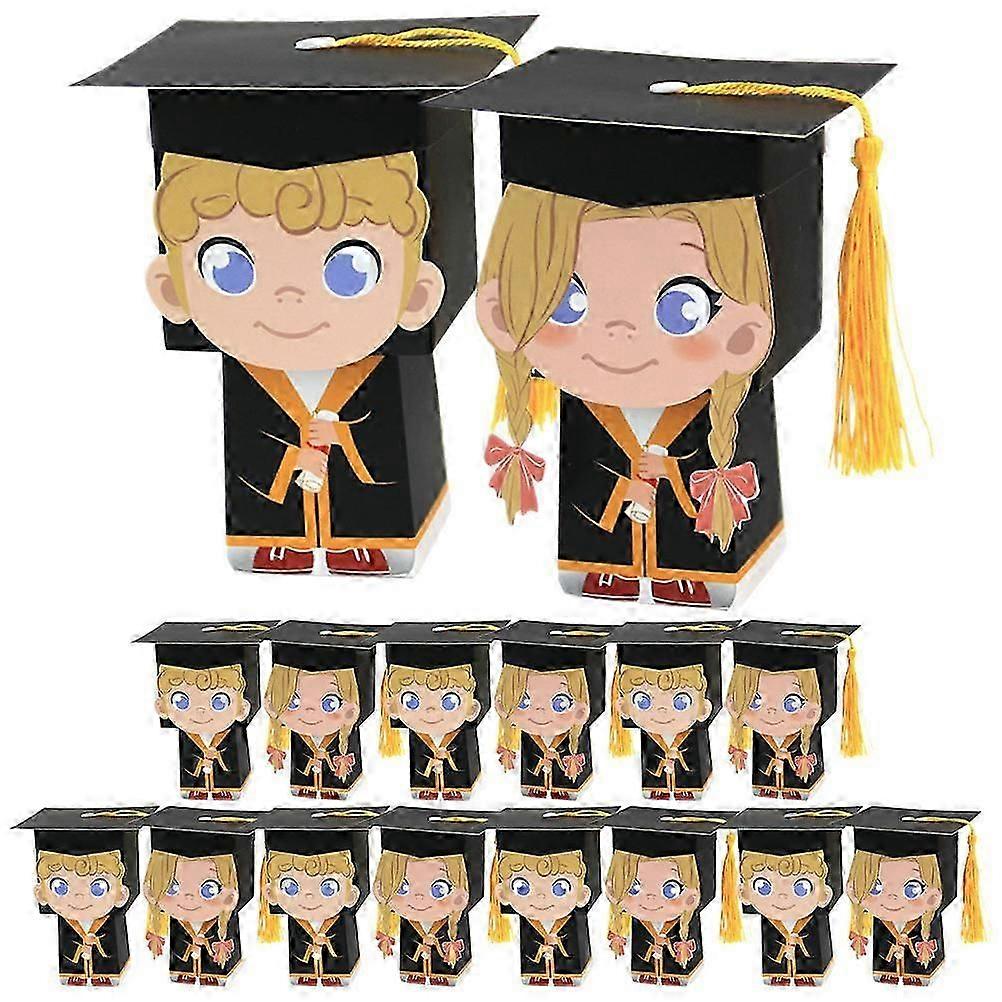 Doctoral Cap Graduation Candy Boxes 20Pcs Gift Storage Cases