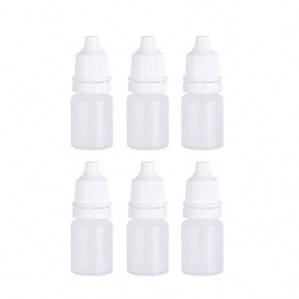 6Pcs 5ml Empty Plastic Squeezable Dropper Bottles for Eye Liquid (White)