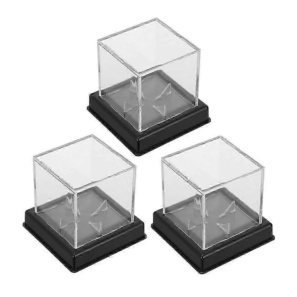 Baseball Display Case in Clear Acrylic for Storage 3Pcs Multi Colored Set