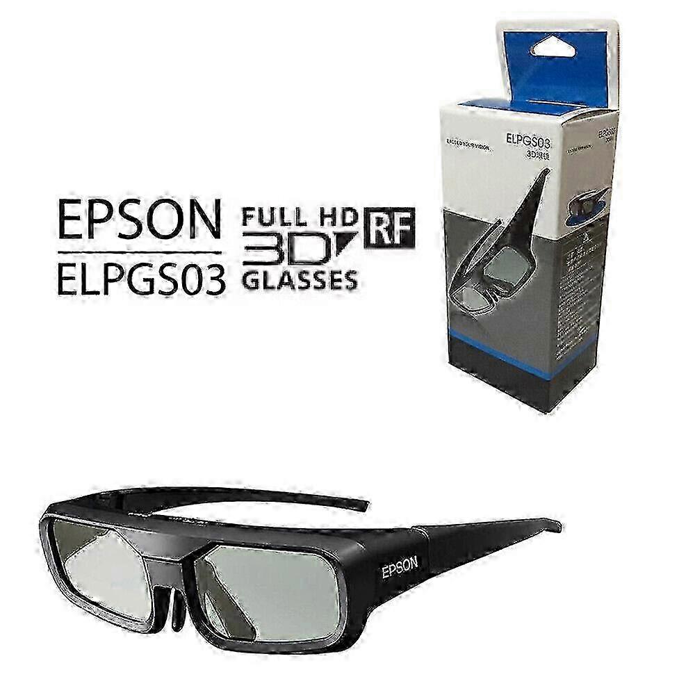 RF 3D Glasses Compatible With Epson Projectors, ABS Material, Includes USB Cable