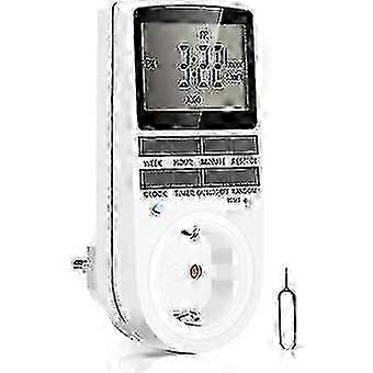 Digital timer 16A / 3680W Electrical outlet 16 configurable programs Random anti-theft 24H / 7D