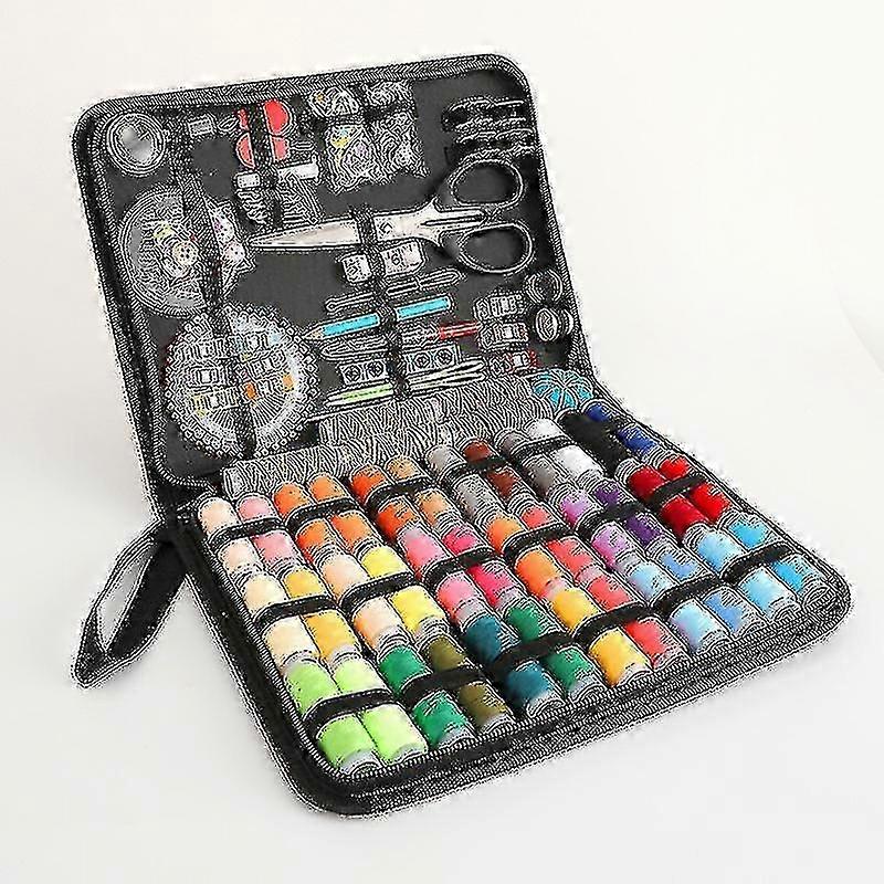Sewing Kit,premium Large Sewing Supplies With Pu Case, Thread Spools,scissors,thimble,threader,needle